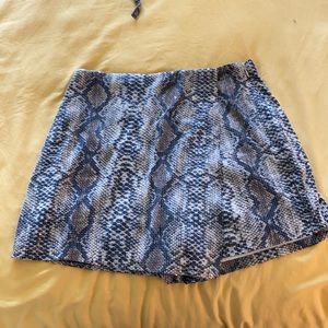 sequin snakeskin skort